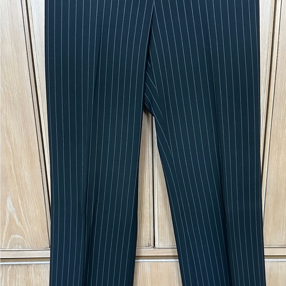 Express Correspondent pant, size 0, color black with white pinstripes